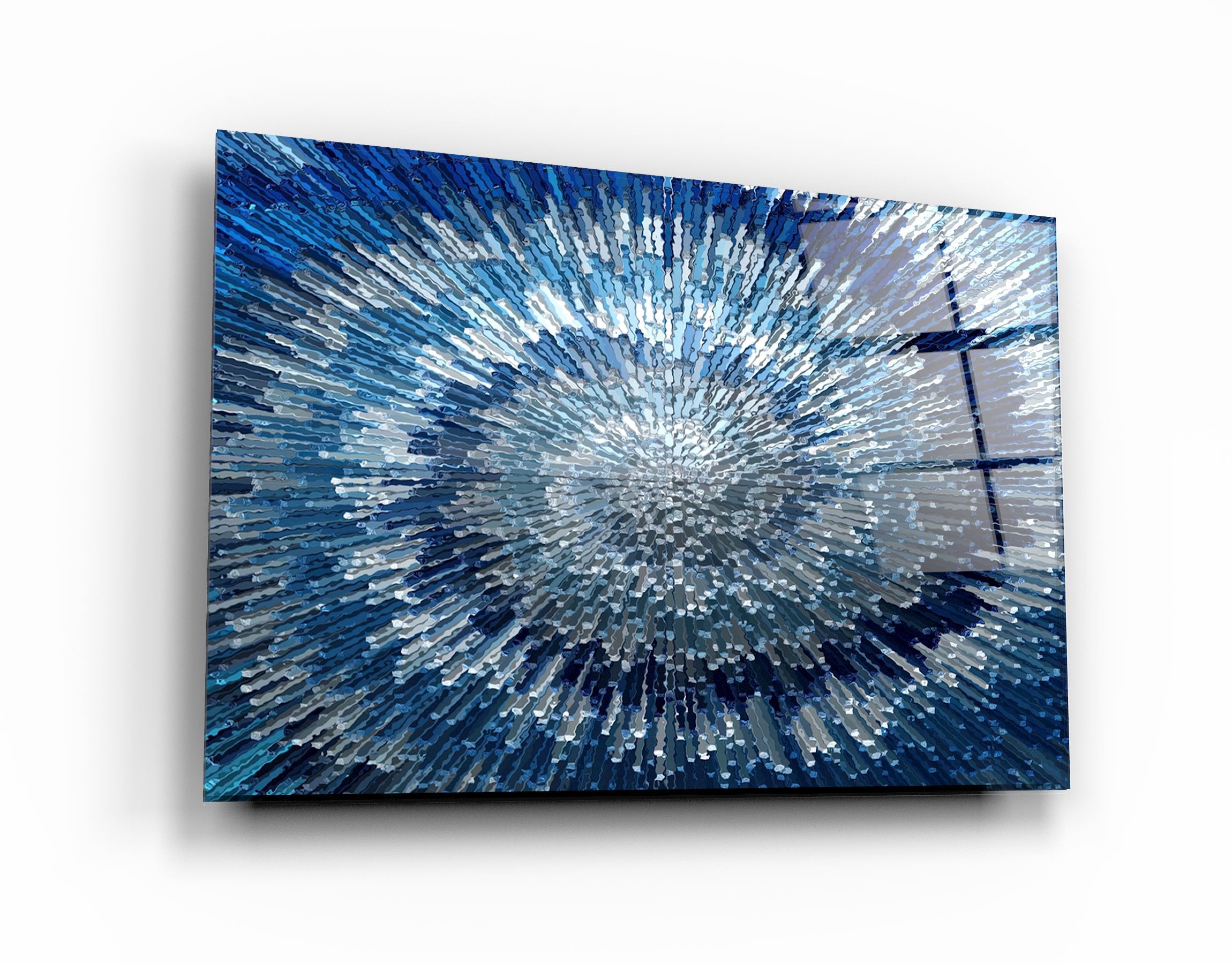 ・"Nuances de bleu"・Art mural en verre