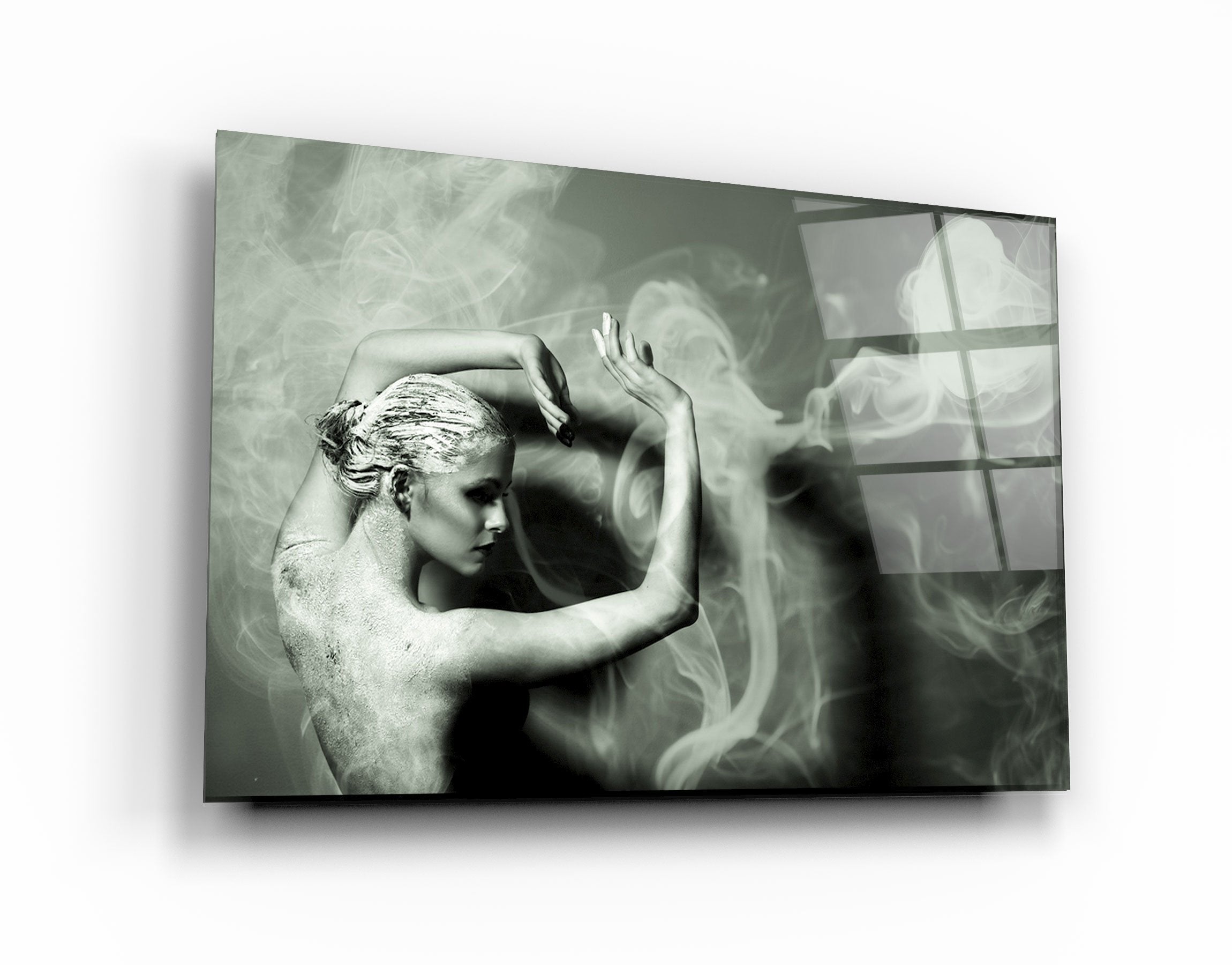 ・"Dancing With Smoke"・Glass Wall Art