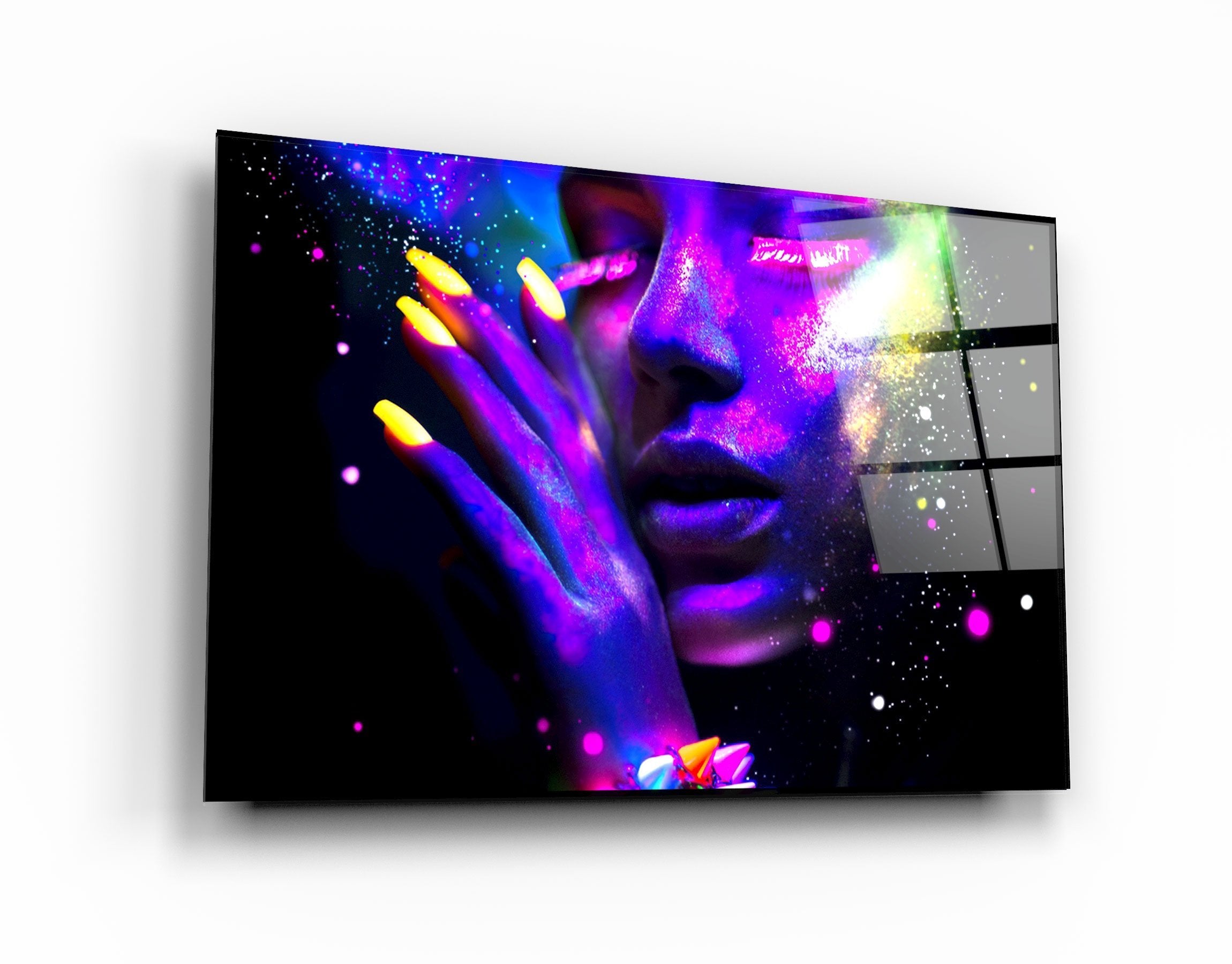 ・"Colorful Midnight"・Glass Wall Art