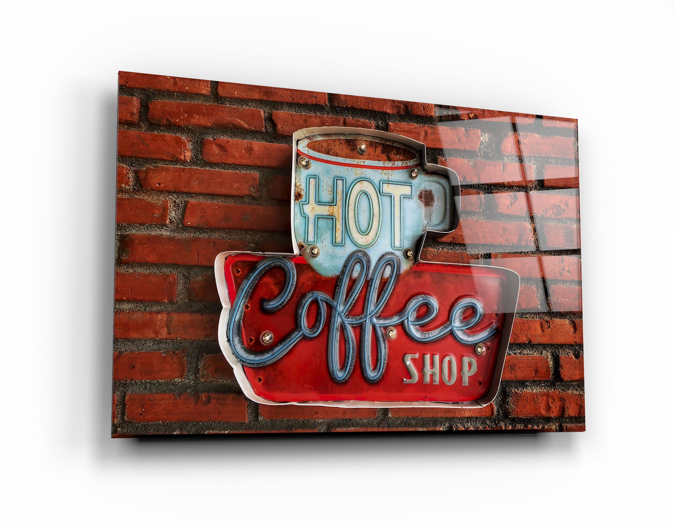 ・"Café antique"・Art mural en verre