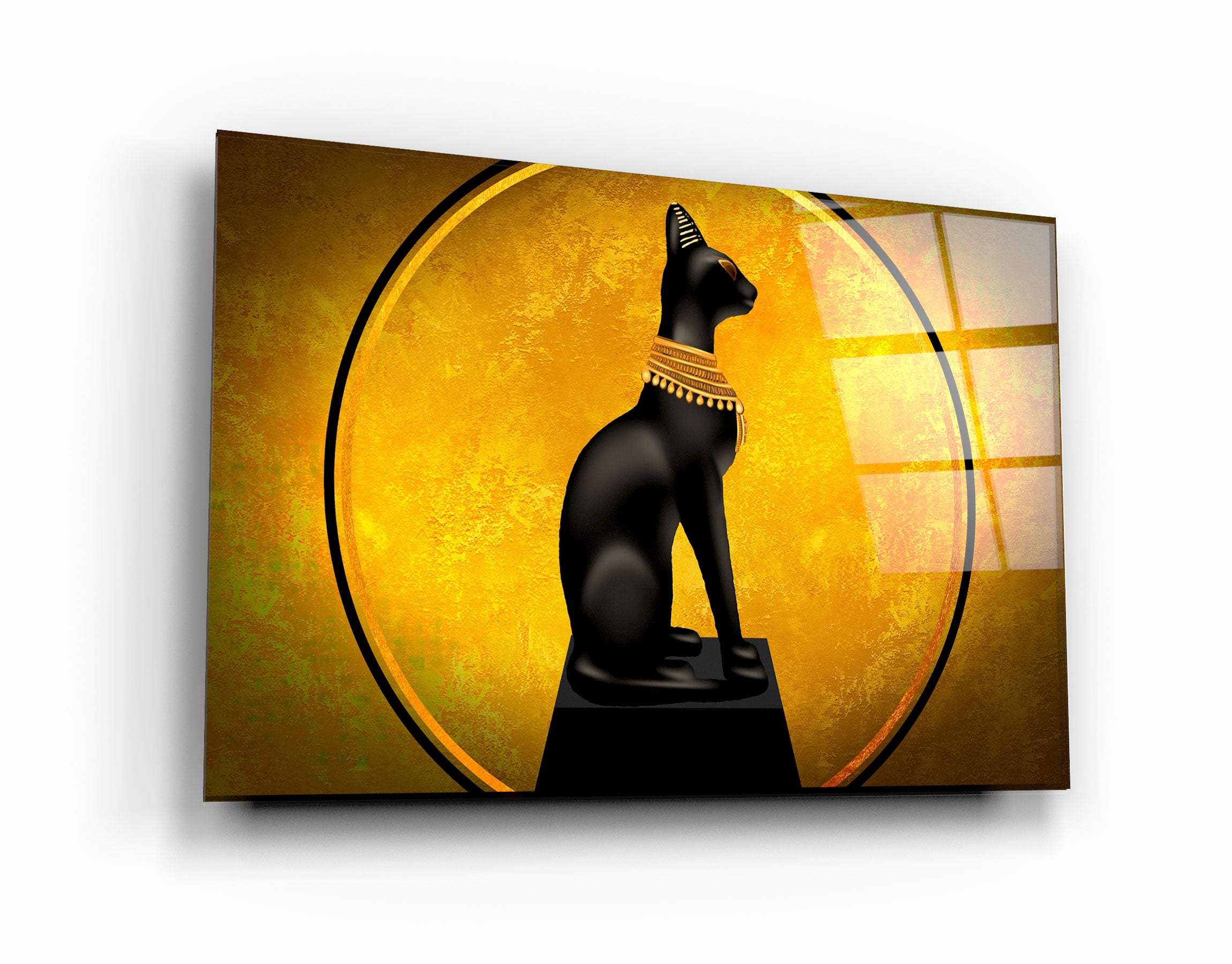 ・"An Egyptian Cat"・Glass Wall Art