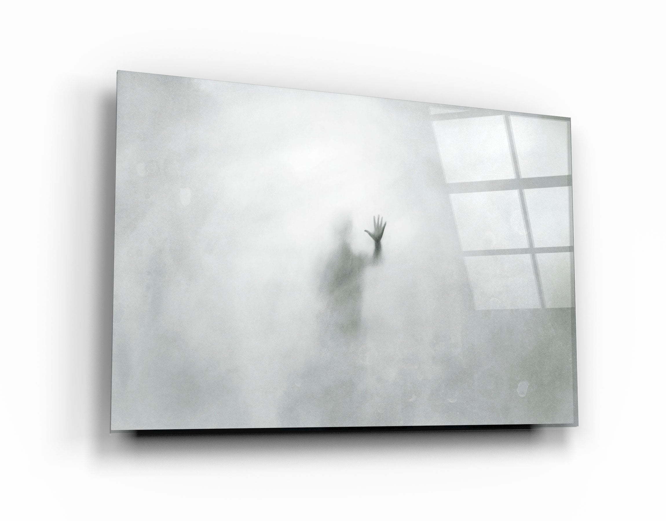 ・"Le visage fantôme dans le brouillard"・Art mural en verre