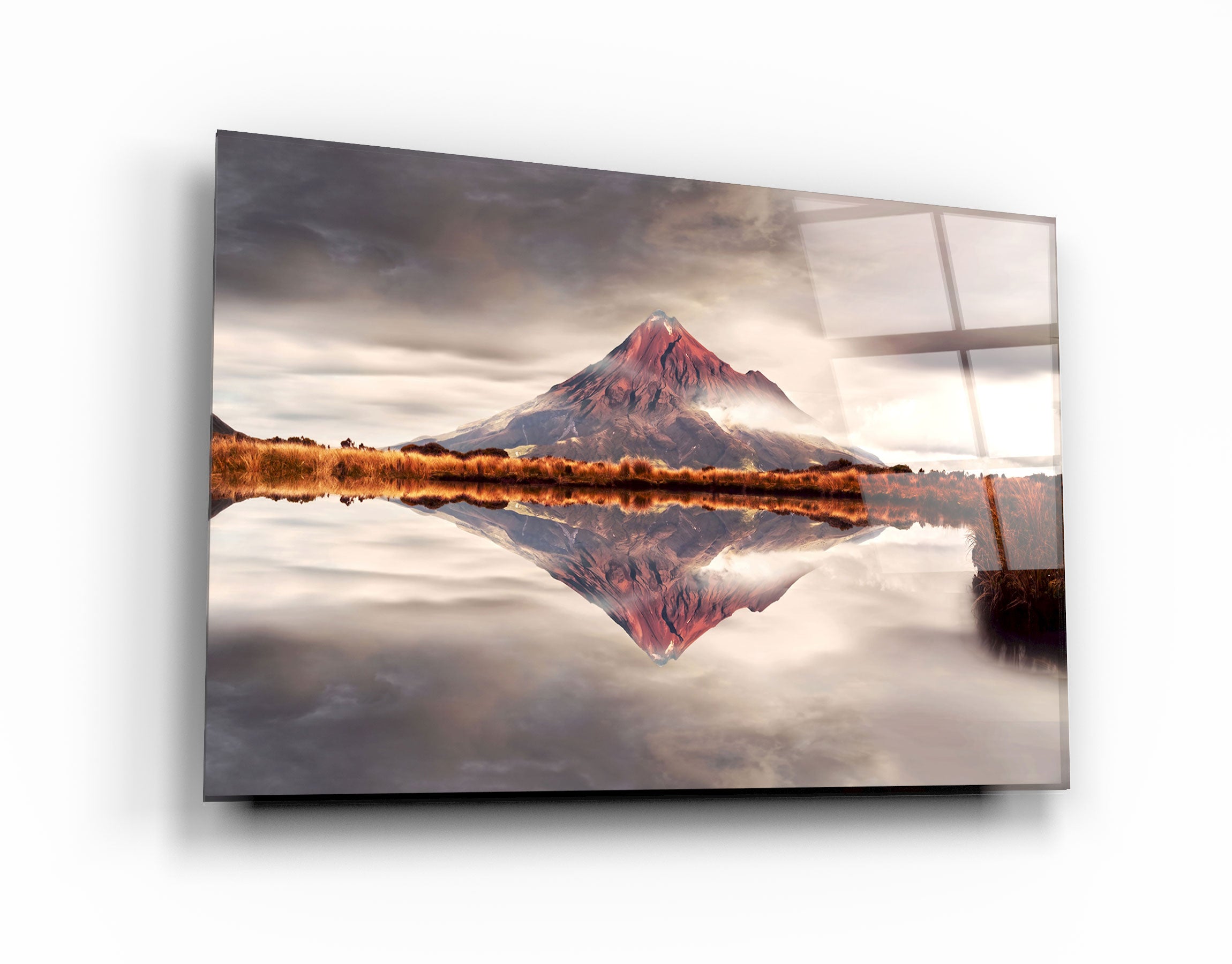 ・"The Extinct Volcano"・Glass Wall Art