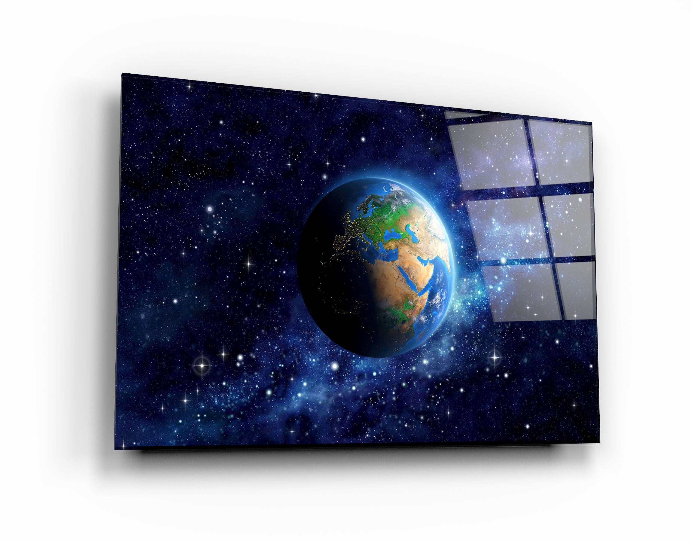 ・"Terre dans l'espace"・Art mural en verre