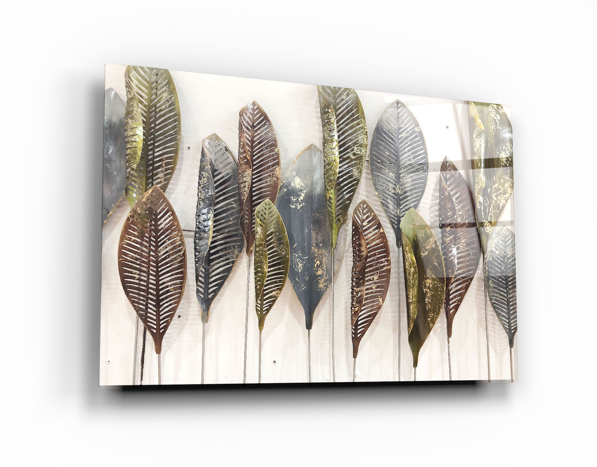 ・"Feuilles"・Art mural en verre