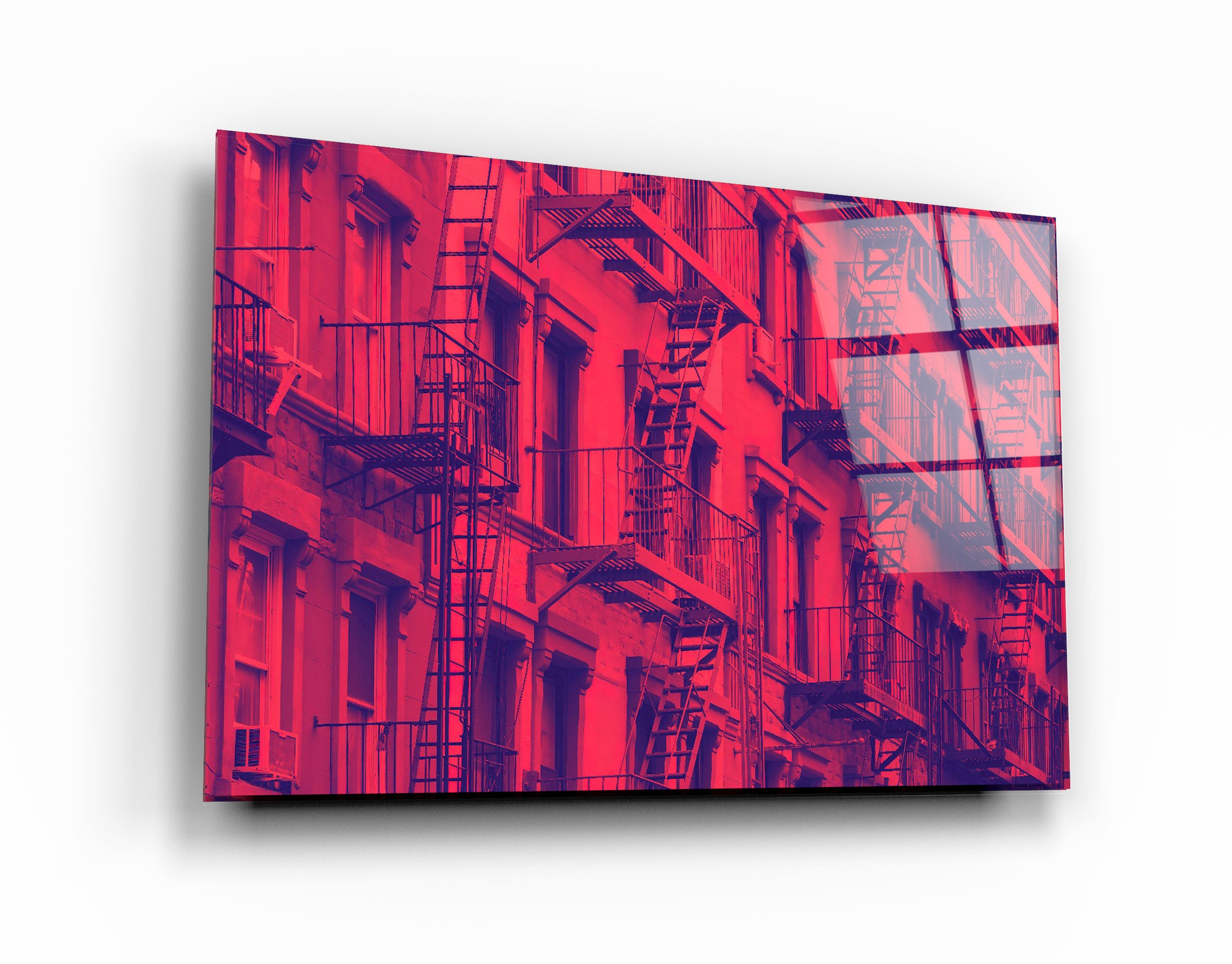 ・"Apartments In Manhattan"・Glass Wall Art