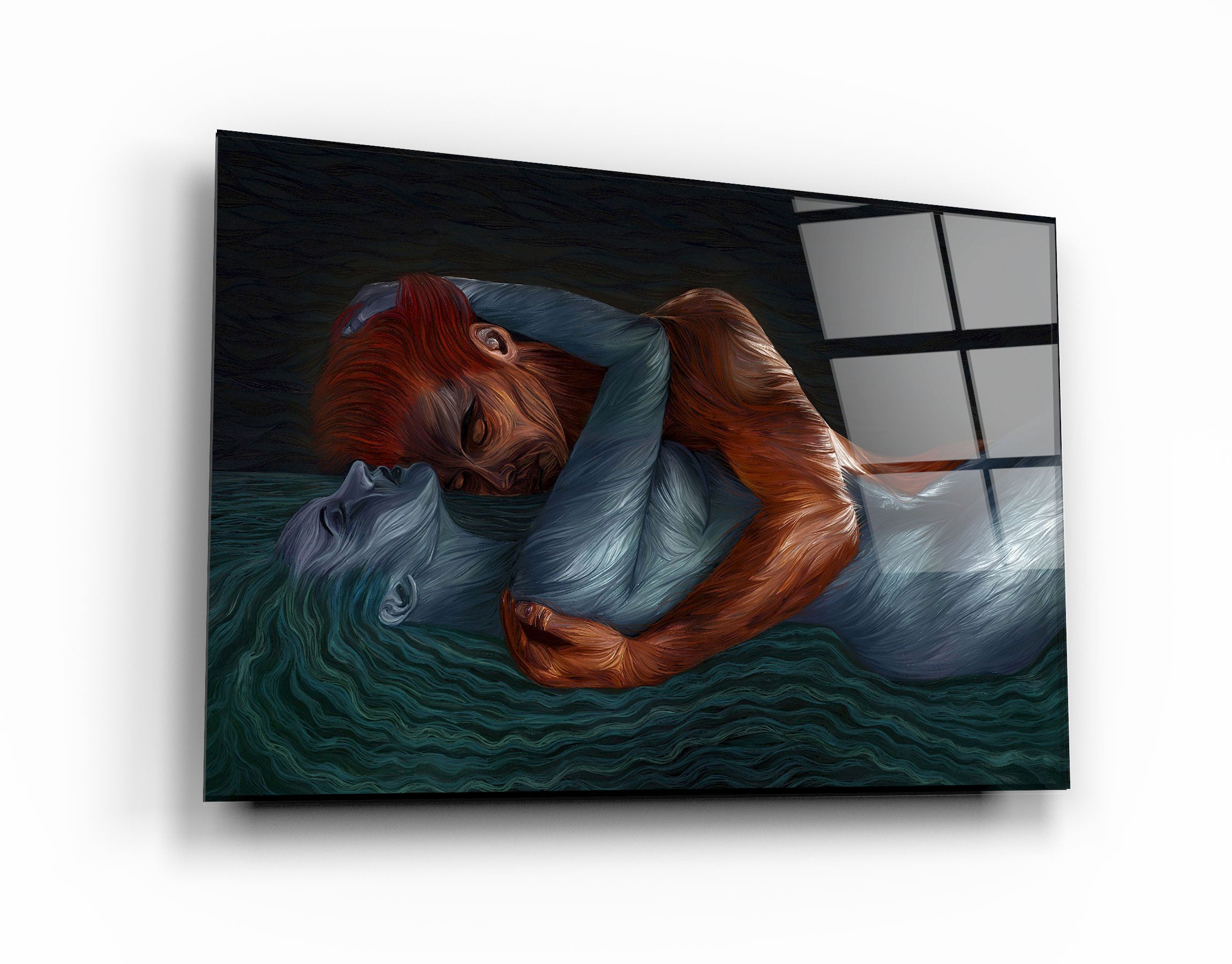 ・"Twin Flame Reunion"・Glass Wall Art