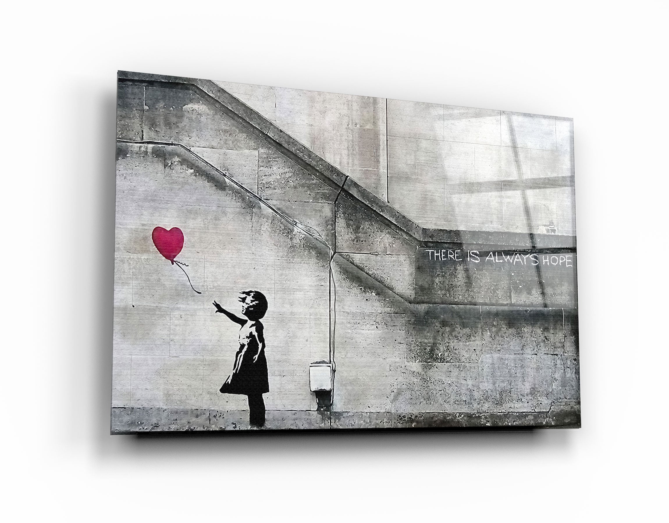 ・"Banksy - Hope"・Glass Wall Art