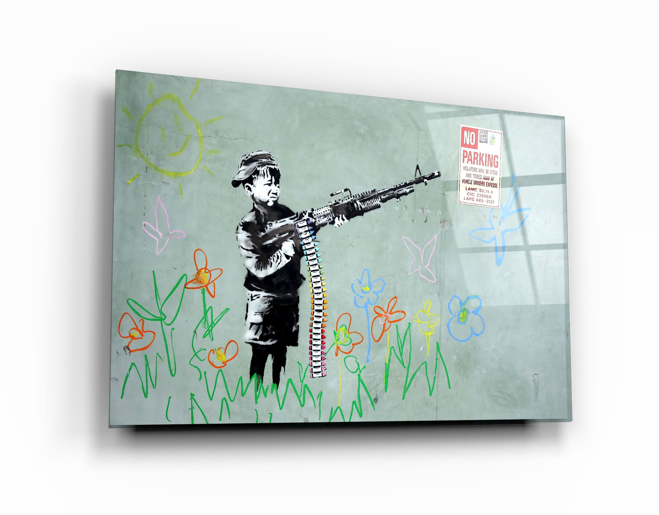 ・"Banksy - No Parking"・Glass Wall Art
