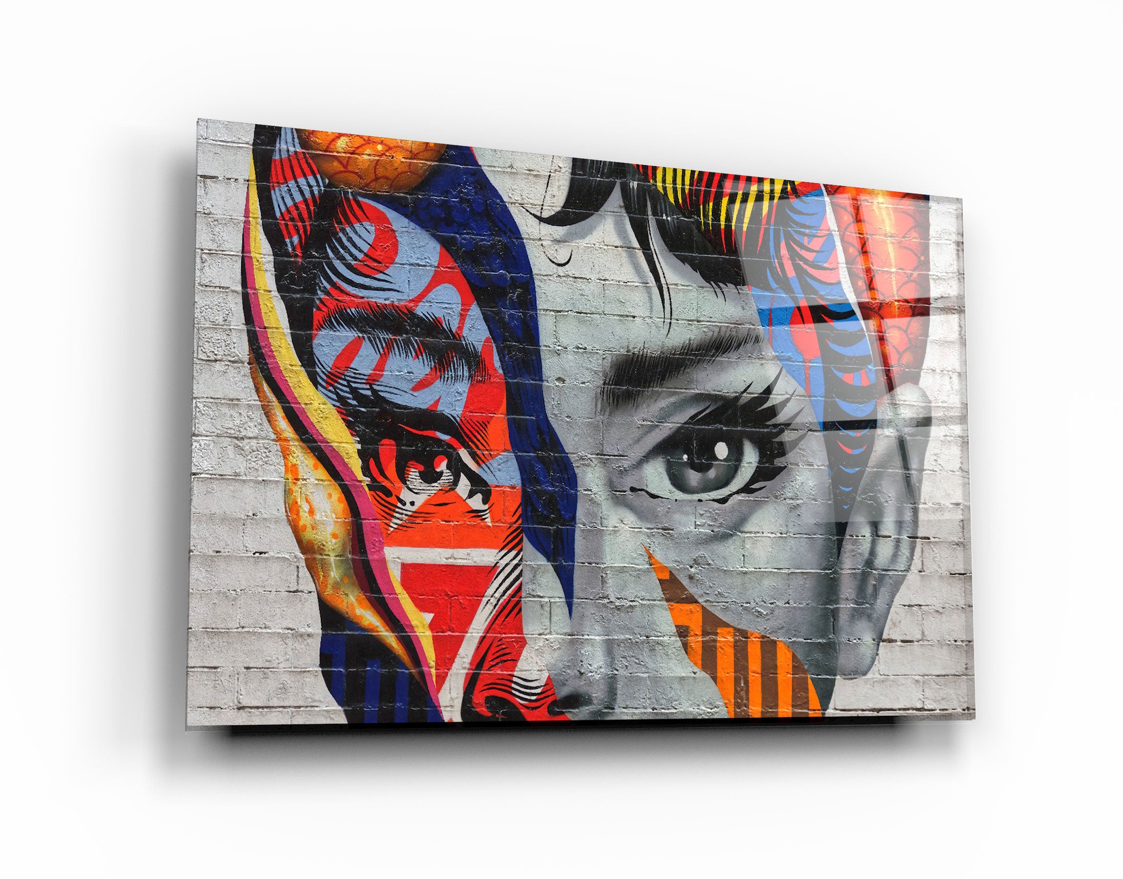 ・"Two sides of the Face"・GLASS WALL ART