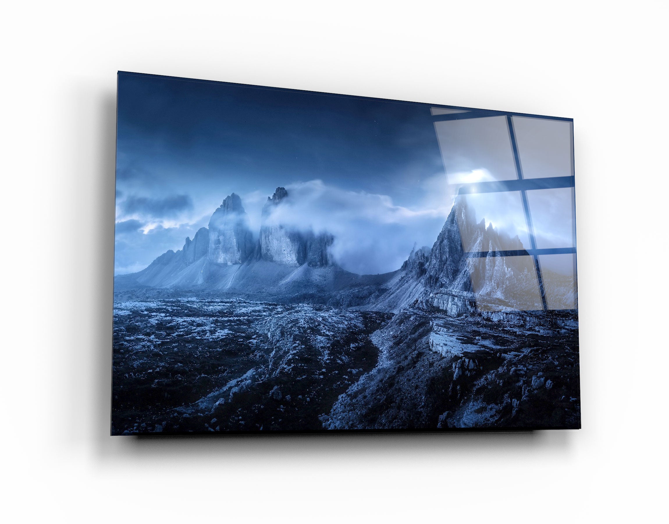 ・"Montagnes Foggy"・ART MURAL EN VERRE