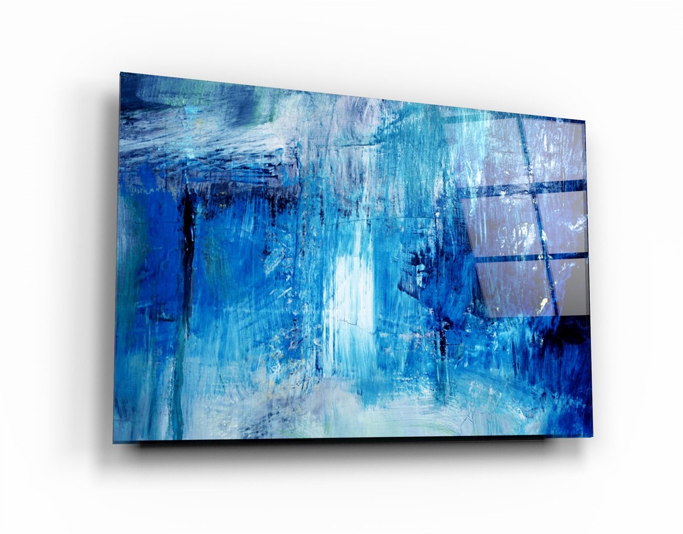 ・"Blue Fall"・Glass Wall Art