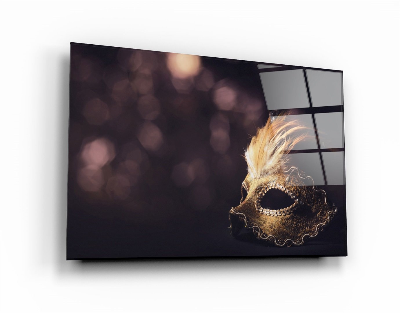 ・"Venetian Mask"・Glass Wall Art