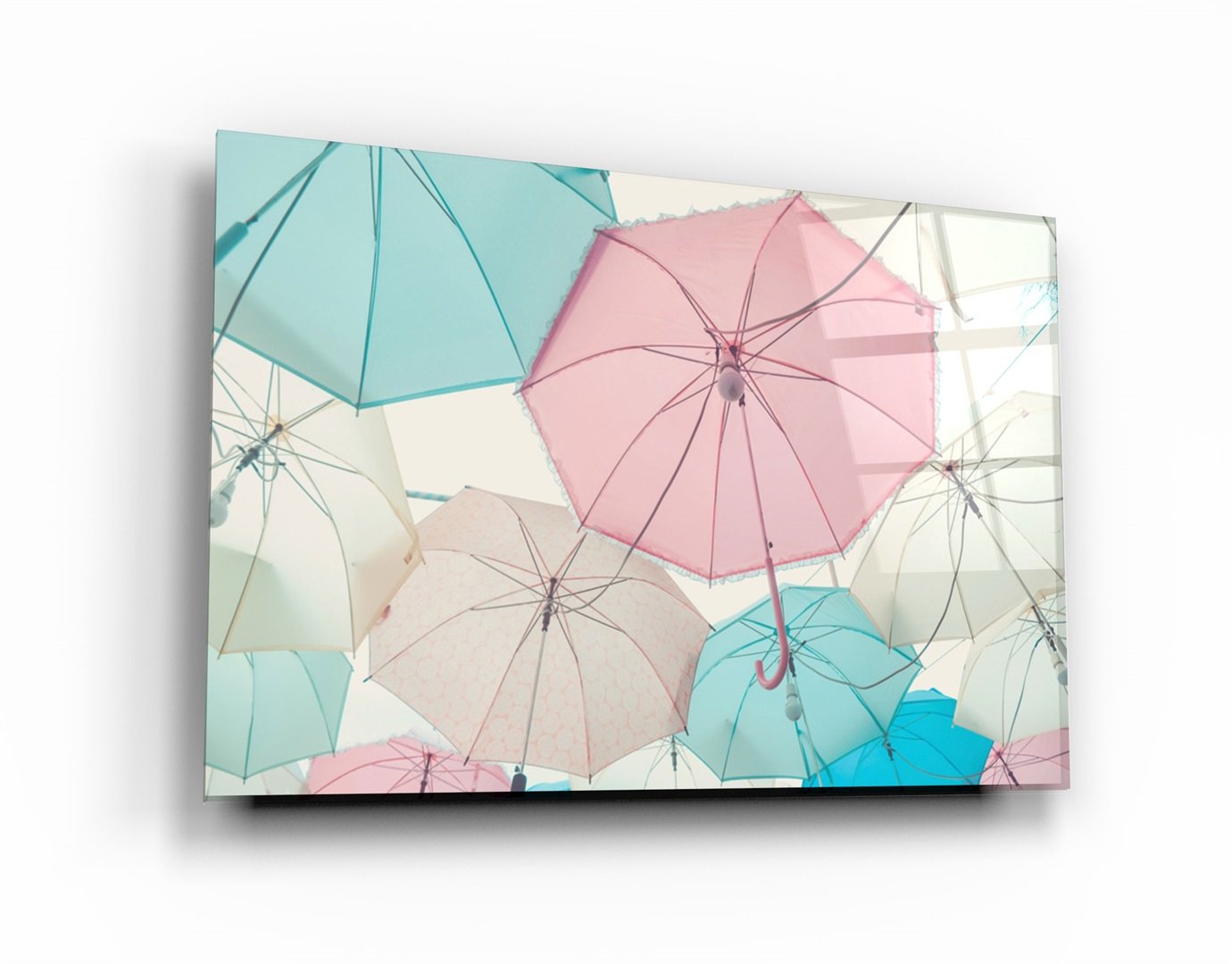 ・"Umbrellas"・Glass Wall Art