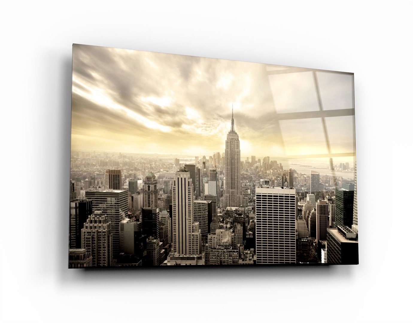 ・"New York (NYC)"・Glass Wall Art