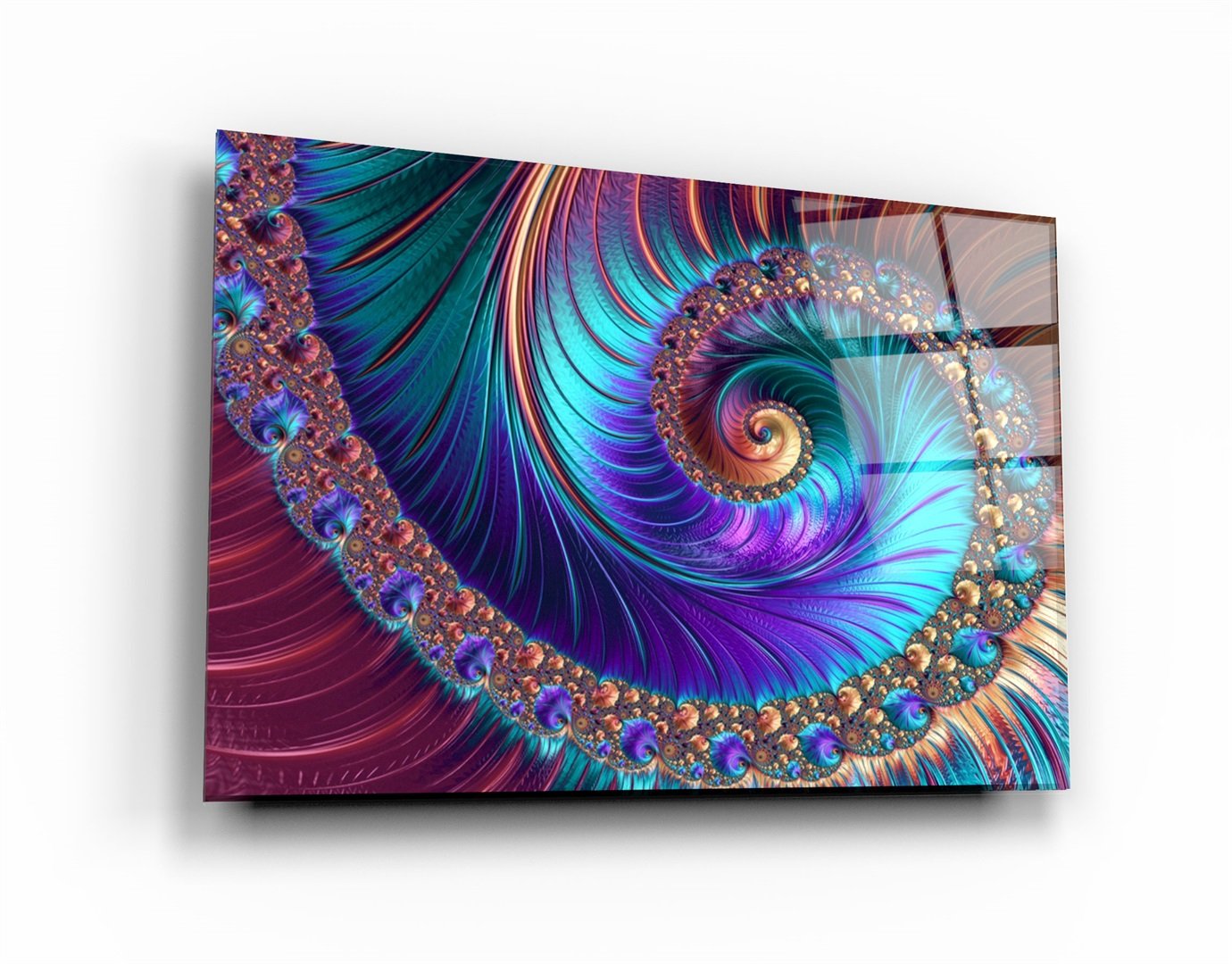 ・"Blue Swirl"・Glass Wall Art