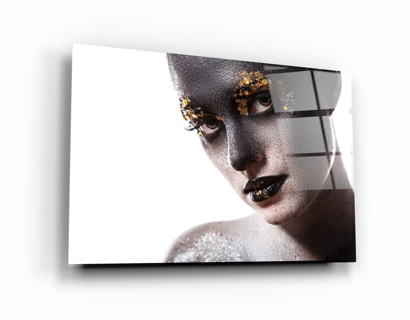 ・"Golden Eyebrow"・Glass Wall Art