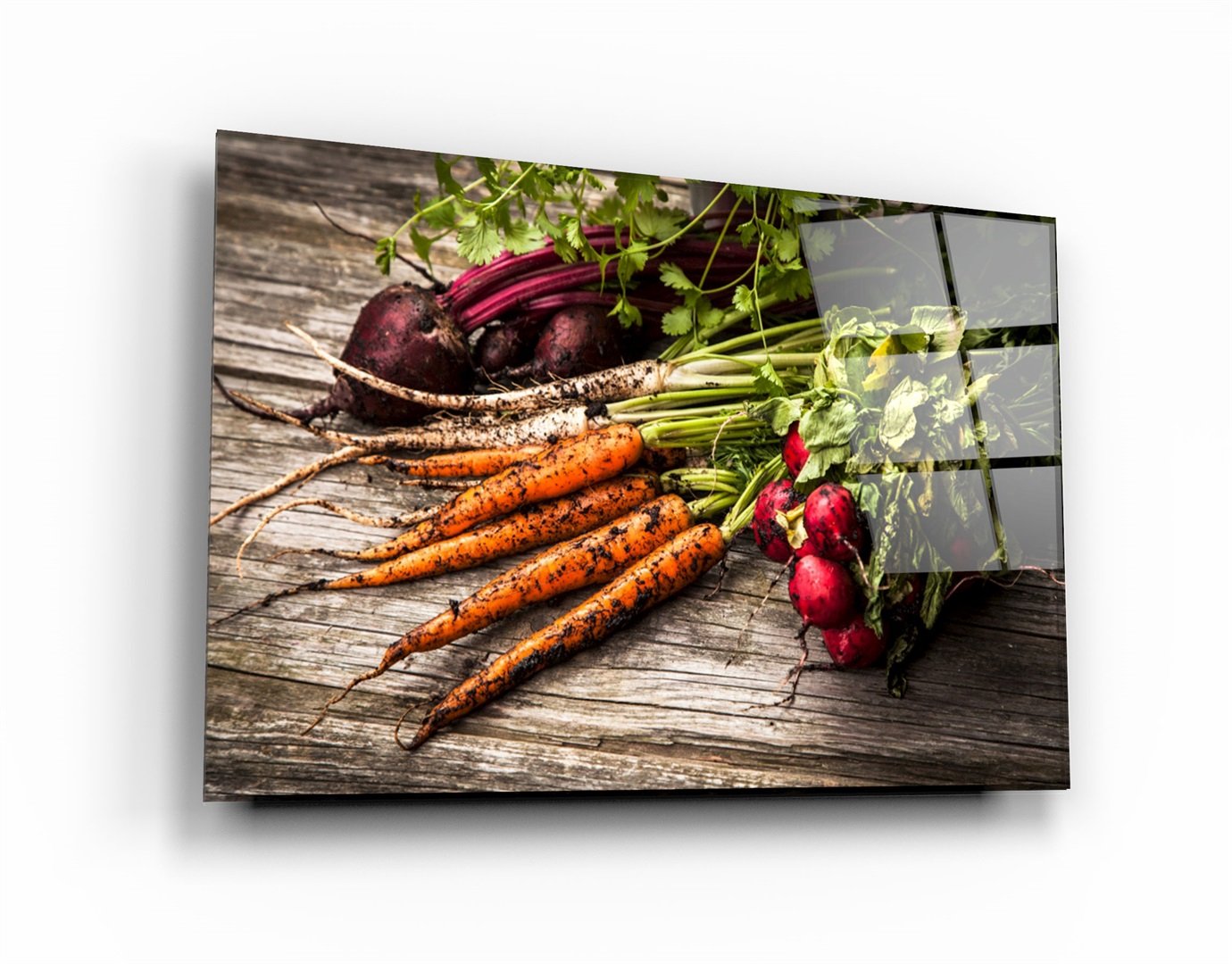 ・"Carrot and Radish"・Glass Wall Art