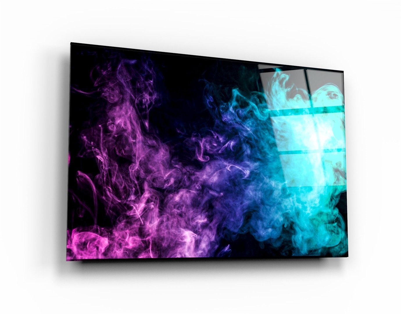 ・"Colored Smoke"・Glass Wall Art