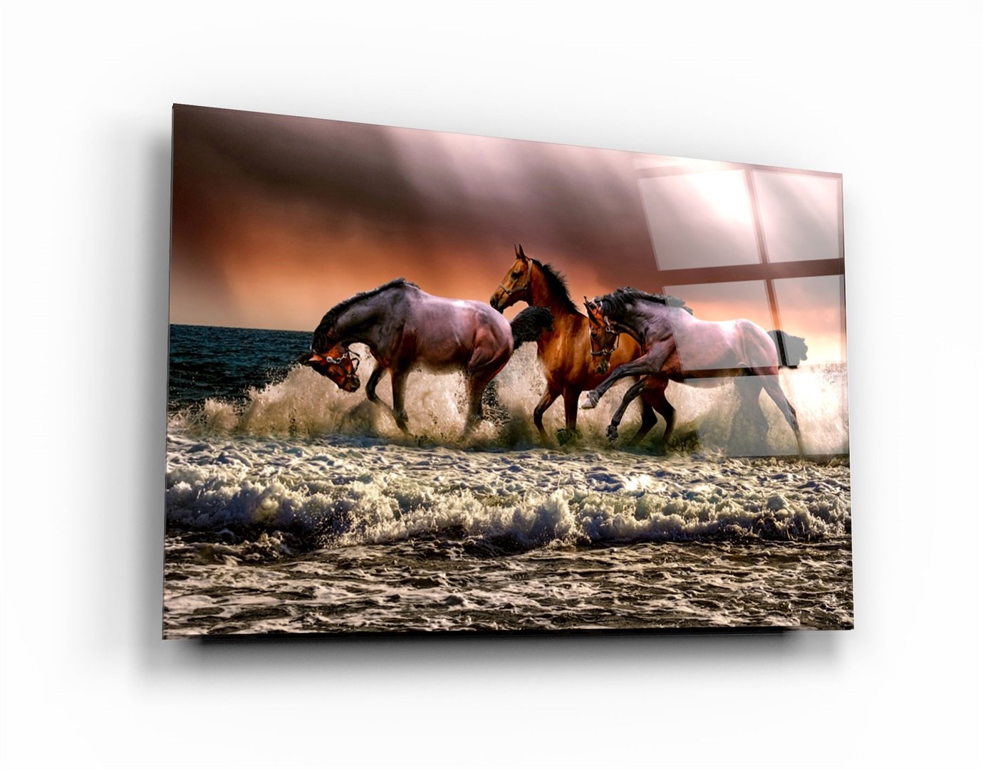 ・"Chevaux"・Art mural en verre