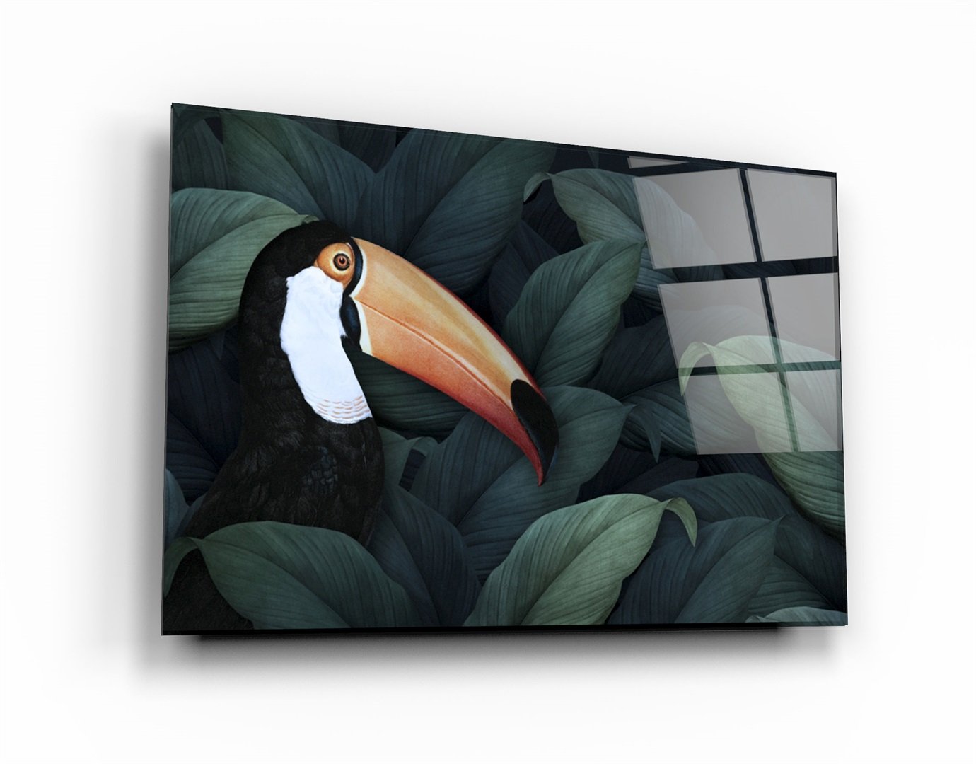 ・"Perroquet Toucan"・Art mural en verre