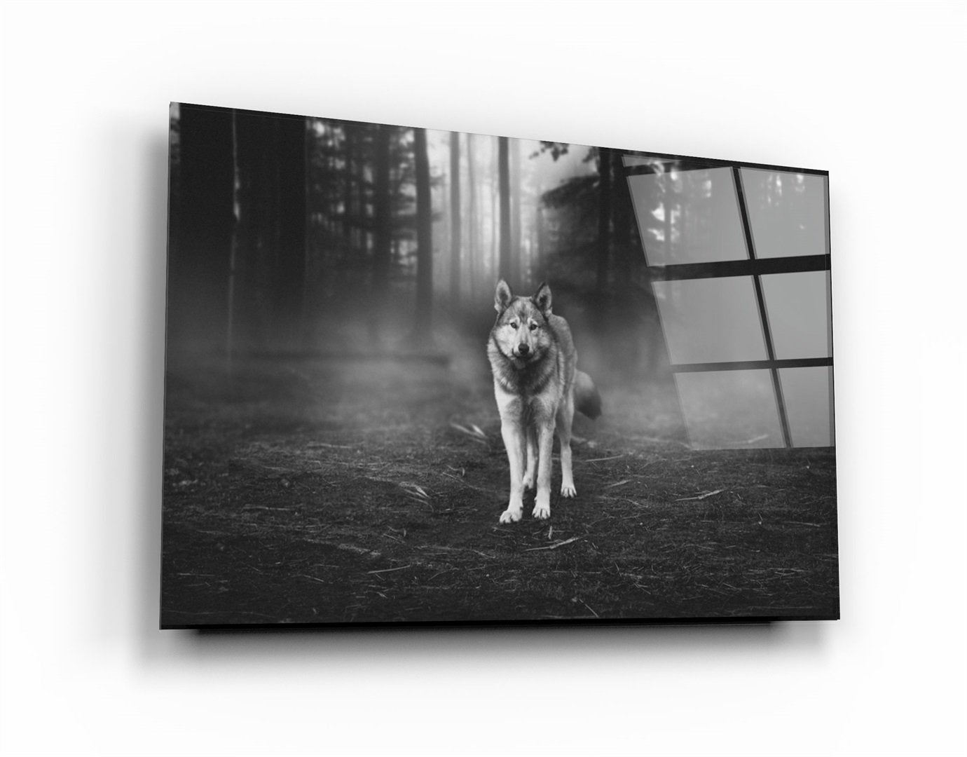 ・"Wolf 4"・Glass Wall Art