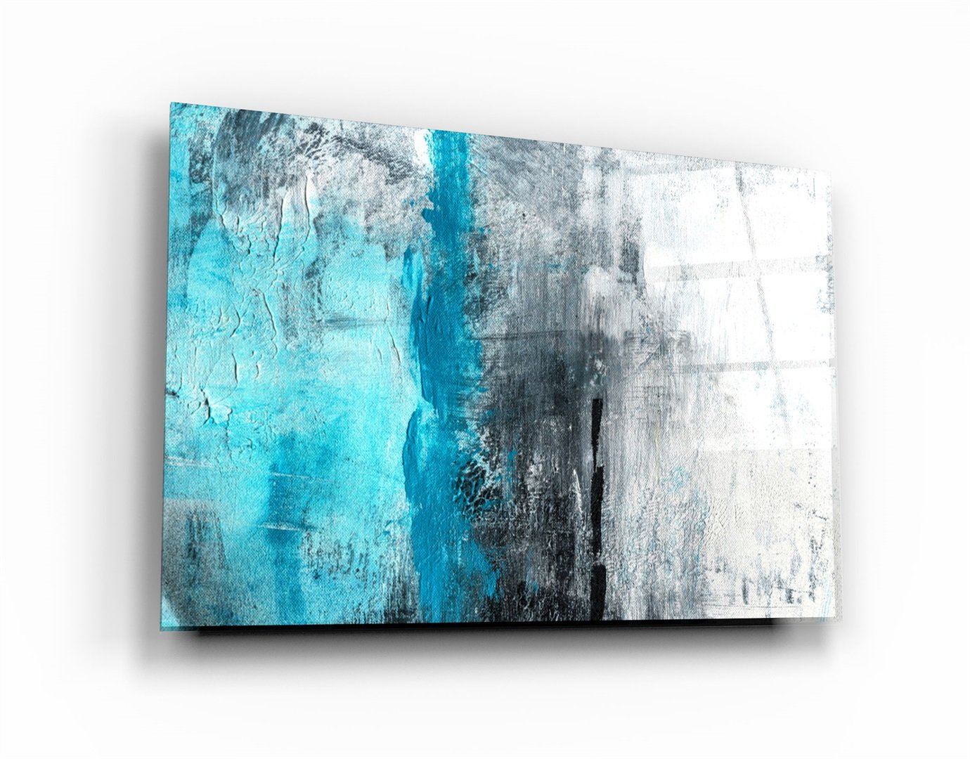 ・"Abstract Blue Pattern"・Glass Wall Art