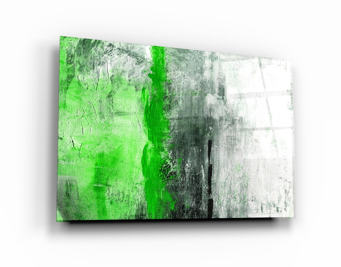 ・"Abstract Green Pattern"・Glass Wall Art