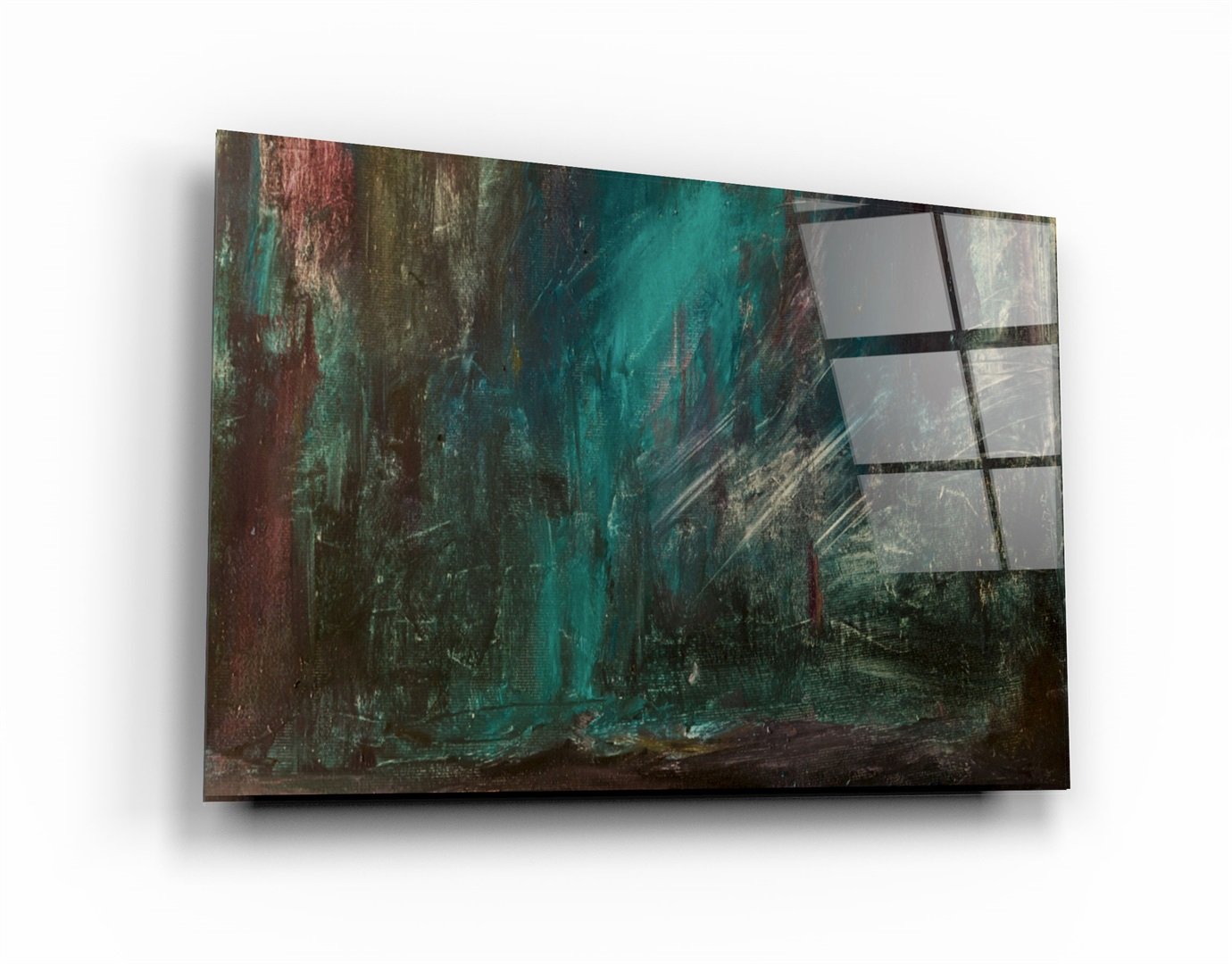 ・"The Rain Forest Abstractr"・Glass Wall Art