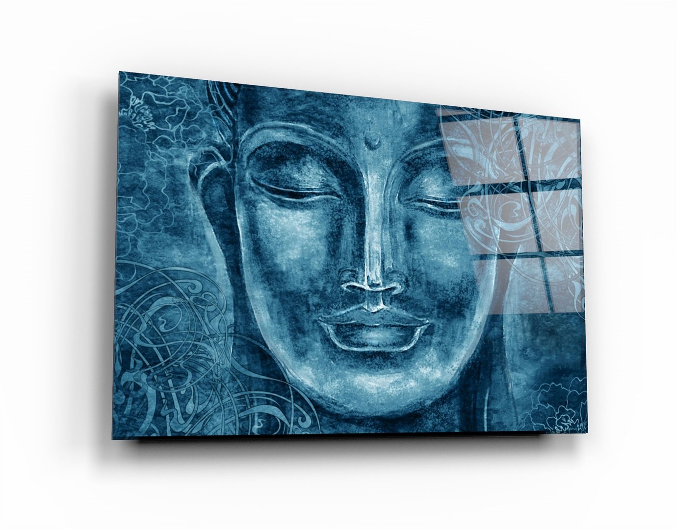 ・„Buddha Blue“・<tc>Glasbild</tc>