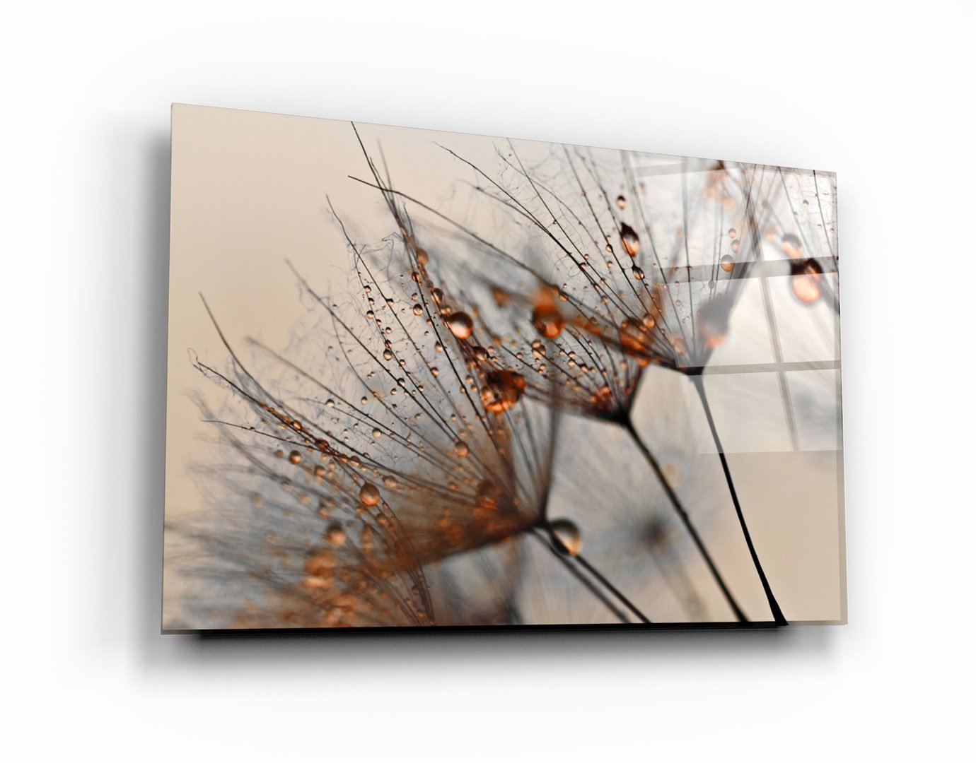 ・"Fleur Orange"・Art mural en verre