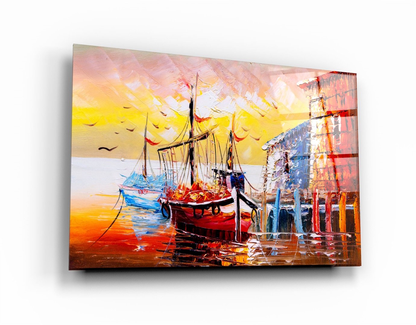 ・"The Boat Painting"・Glass Wall Art
