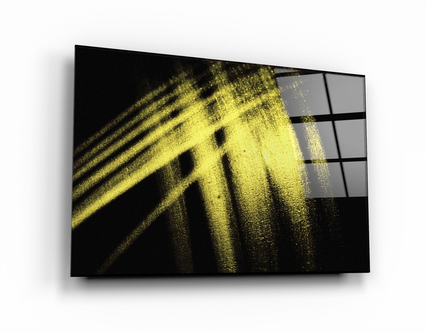 ・« Motif jaune »・Art mural en verre