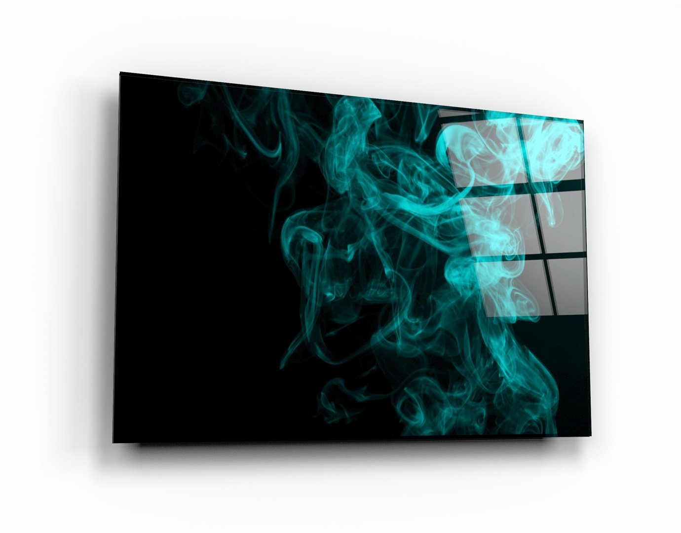 ・"Green Smoke"・Glass Wall Art