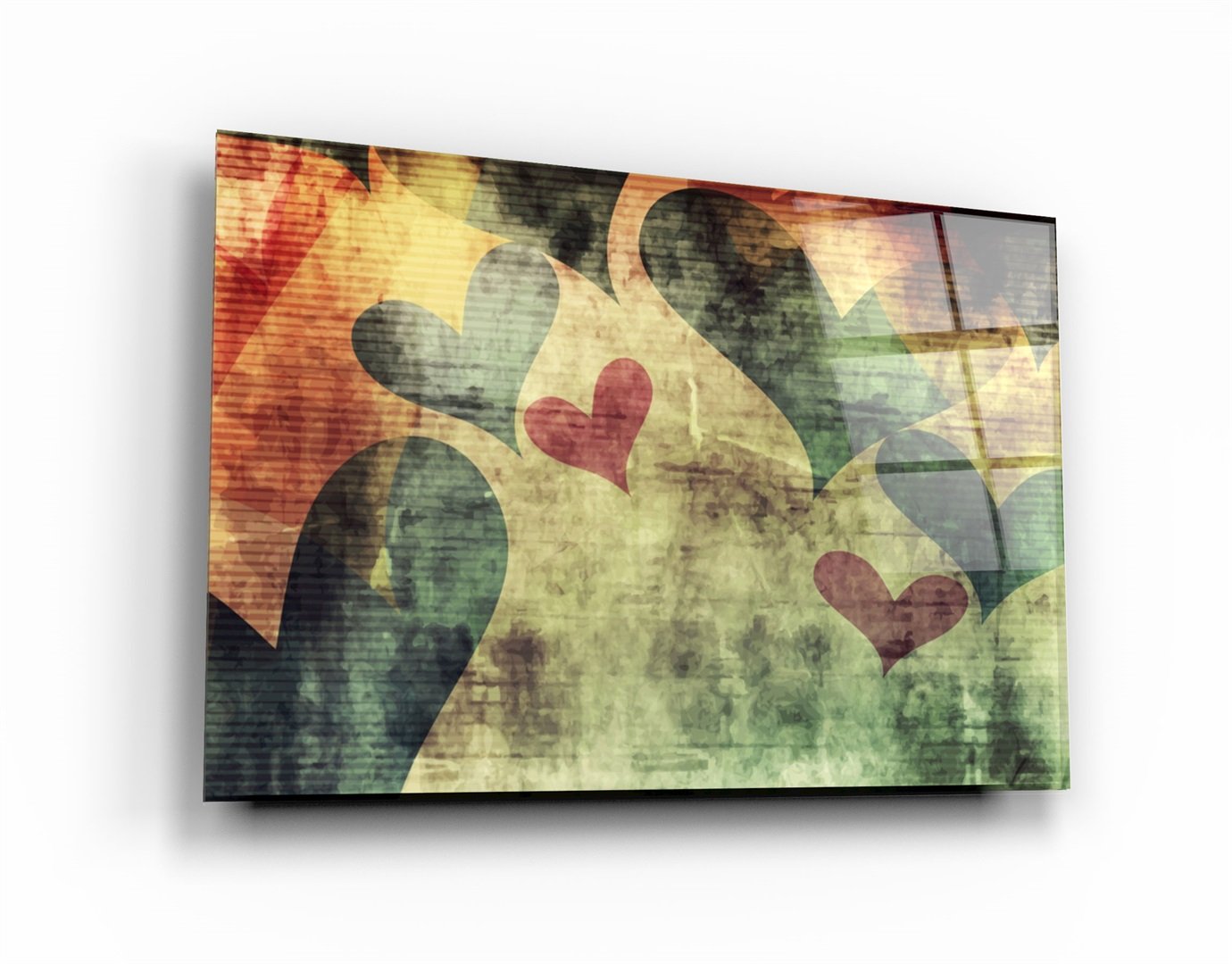 ・"Heart Pattern"・Glass Wall Art