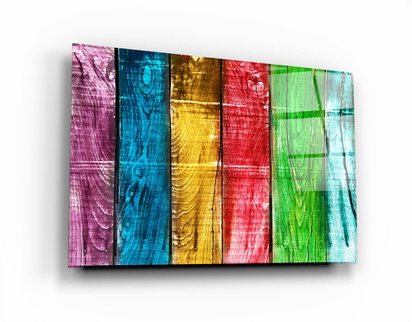 ・"Painted Wood V2"・Glass Wall Art