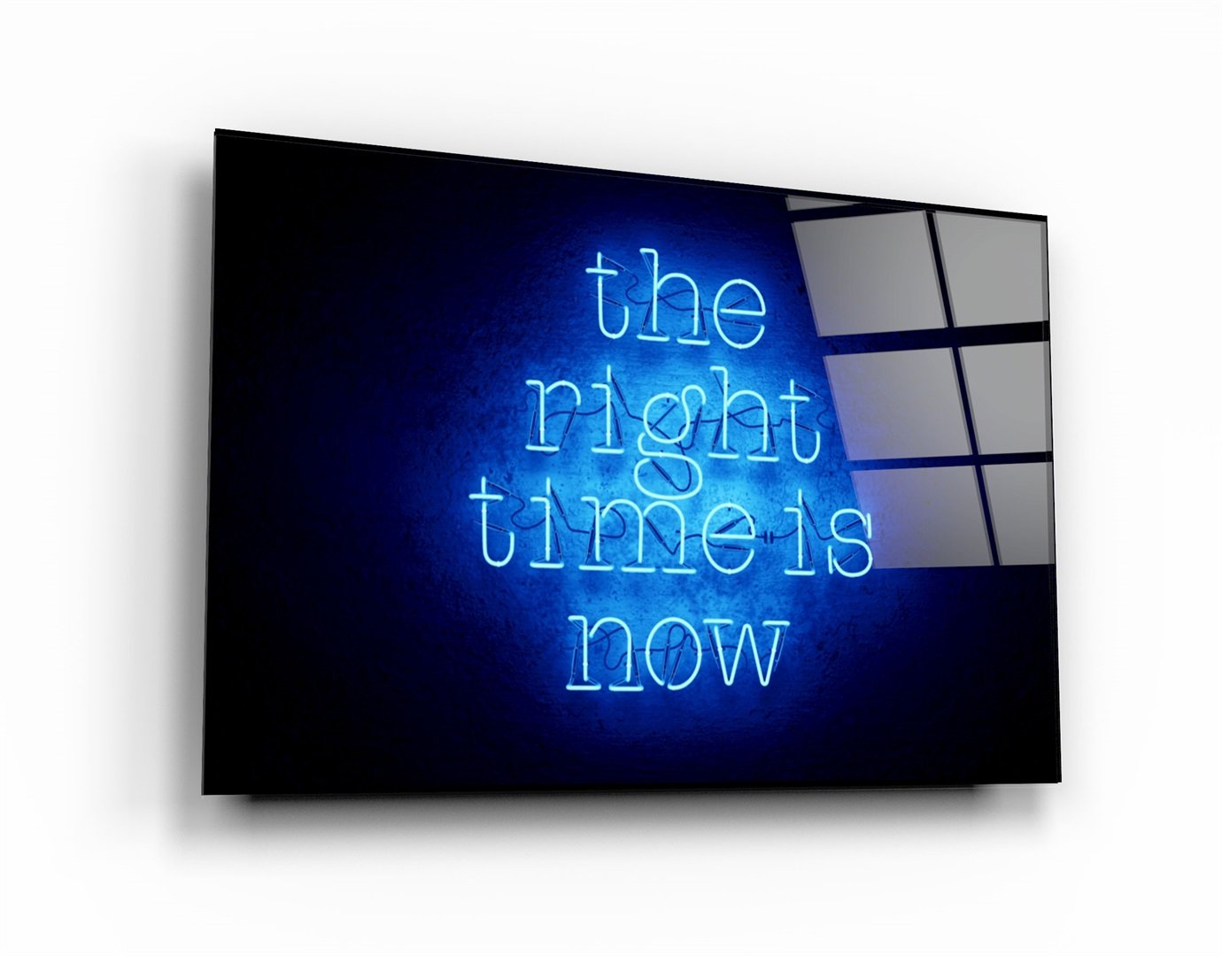 ・"The Right Time is Now"・Glass Wall Art
