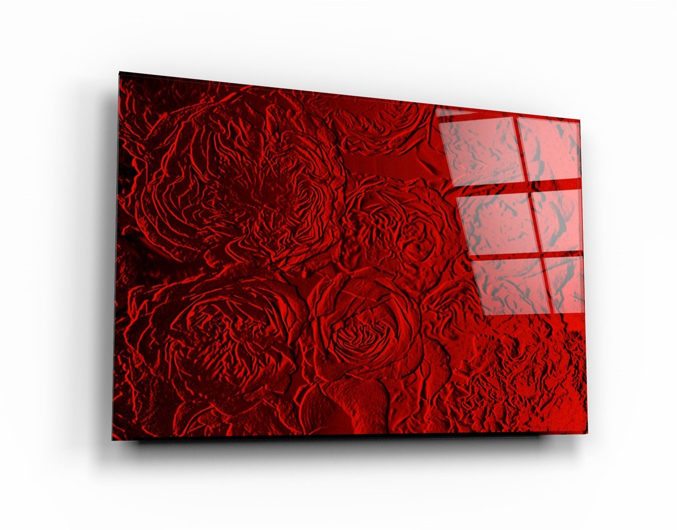 ・"Motif Rose"・Art Mural en Verre