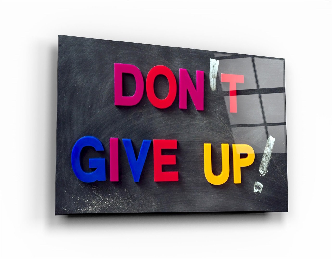 ・"Don't Give Up!"・Glass Wall Art