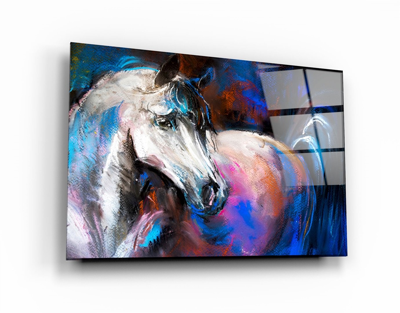 ・"Abstract Horse"・Glass Wall Art