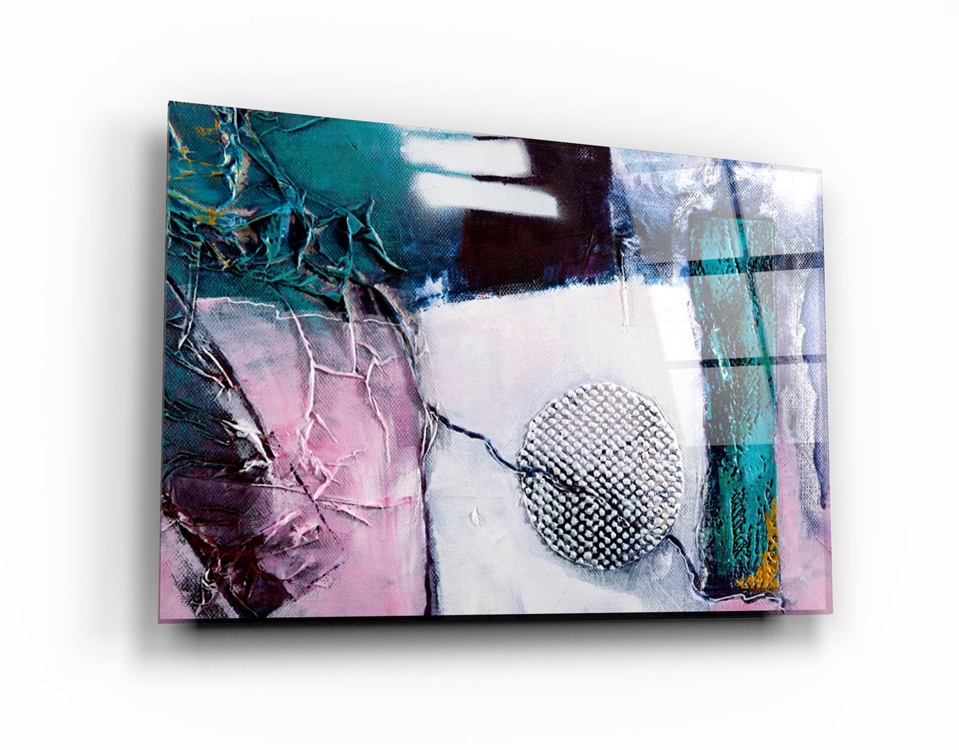 ・"Abstract Patch"・Glass Wall Art