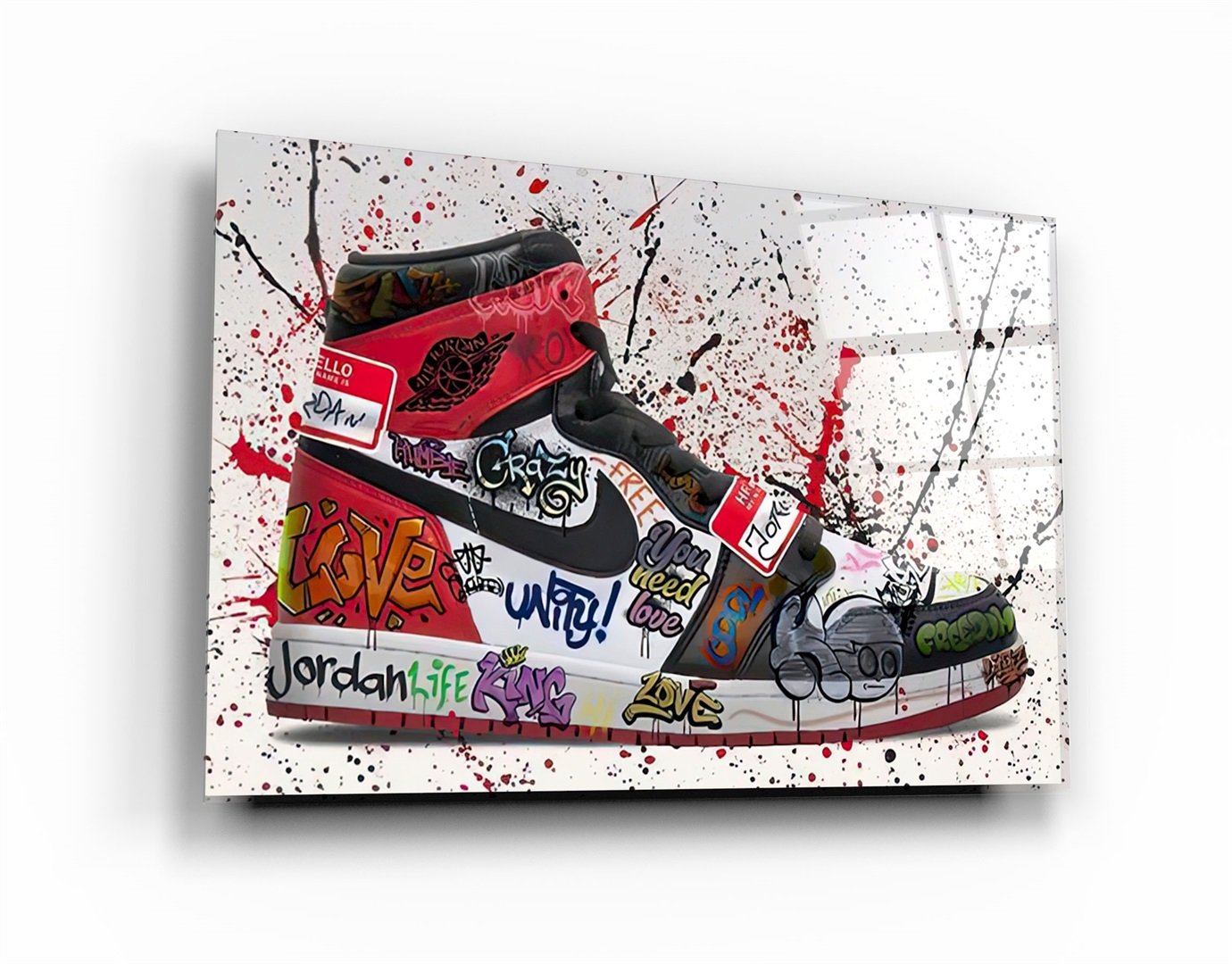 ・„Street-Art-Schuhe“・<tc>Glasbild</tc>