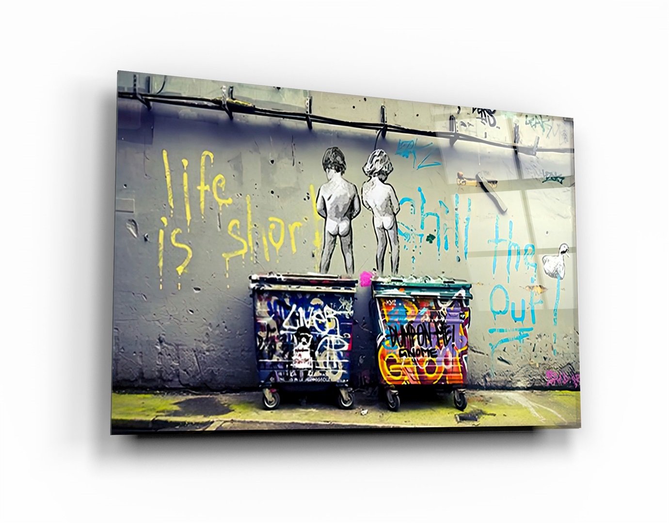 ・"Banksy - Street Art"・Glass Wall Art