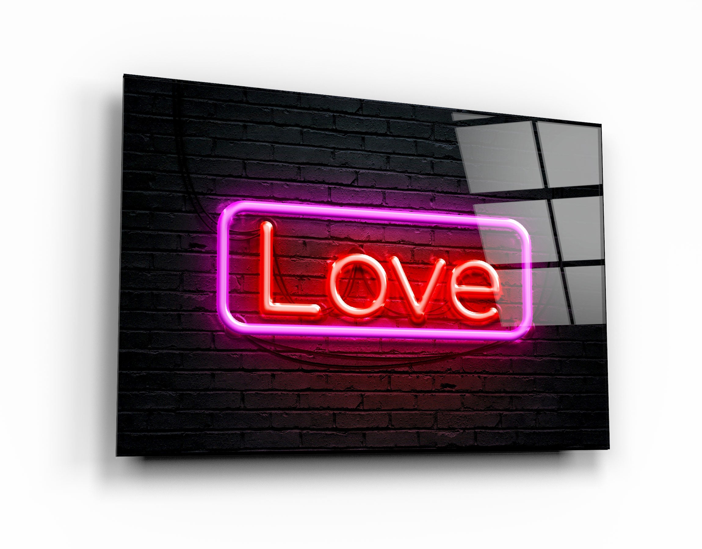 ・"Love"・Glass Wall Art