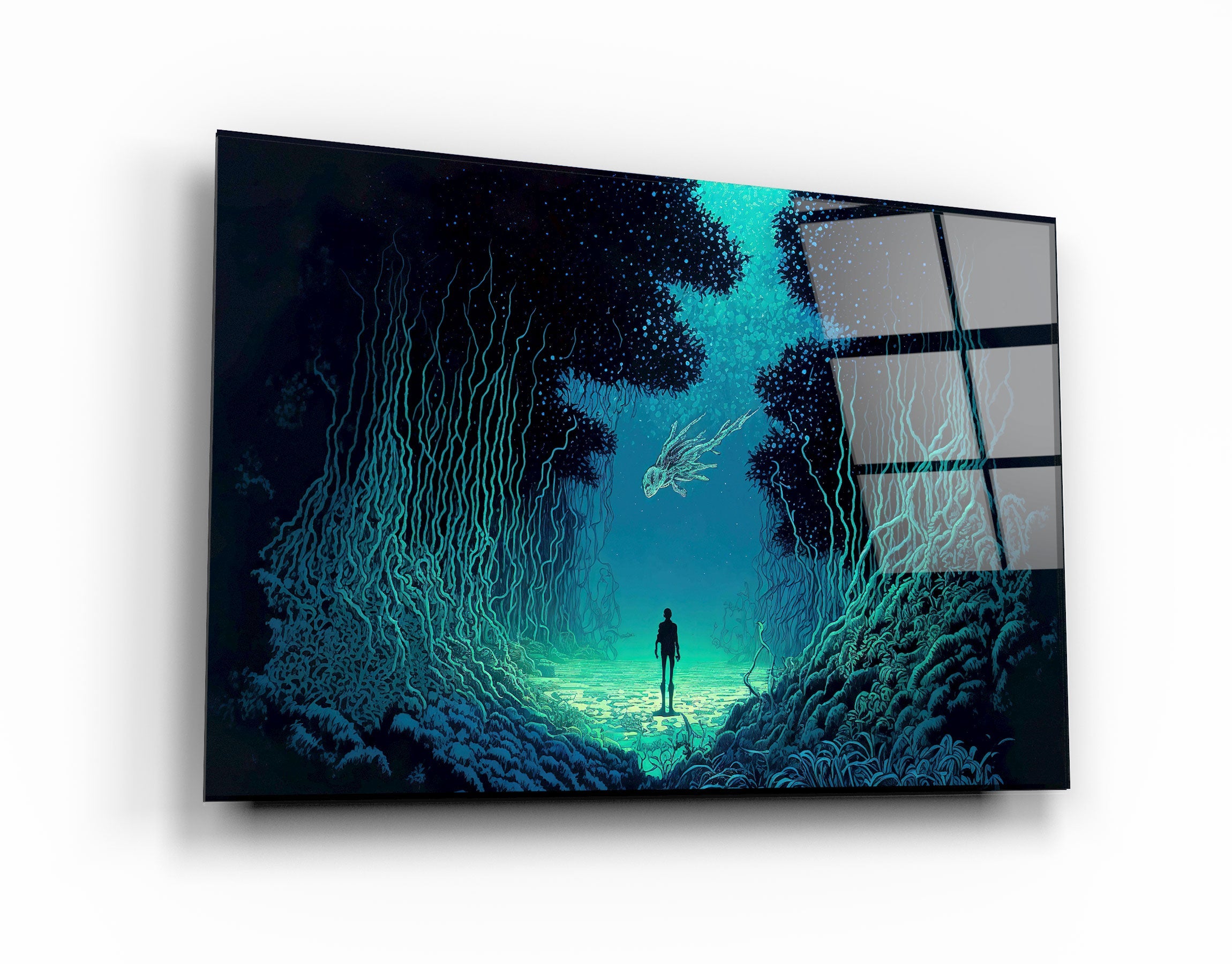 ・"Perdu en mer"・Art mural en verre de la collection Secret World