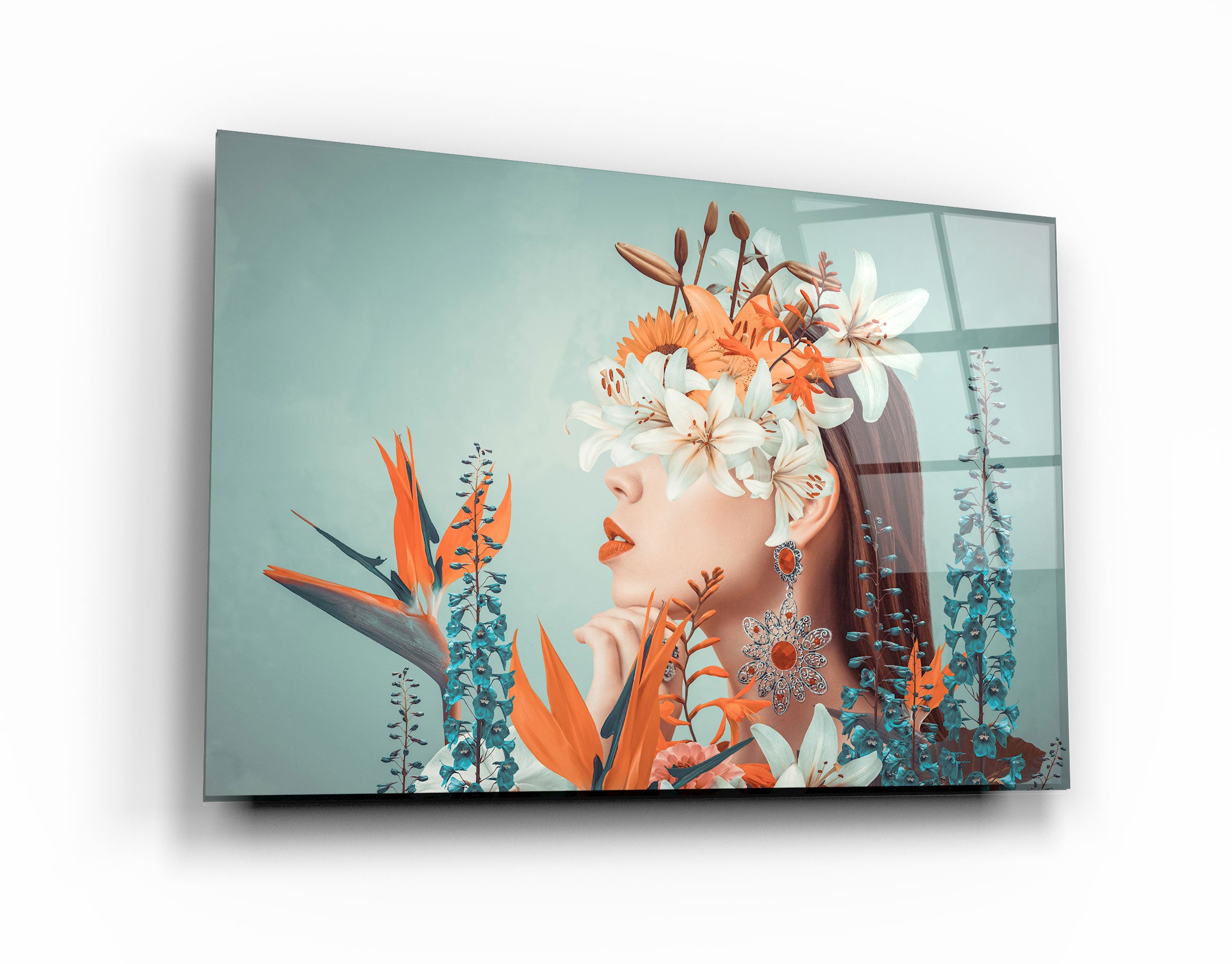 ・"Beauty Head"・Designer's Collection Glass Wall Art