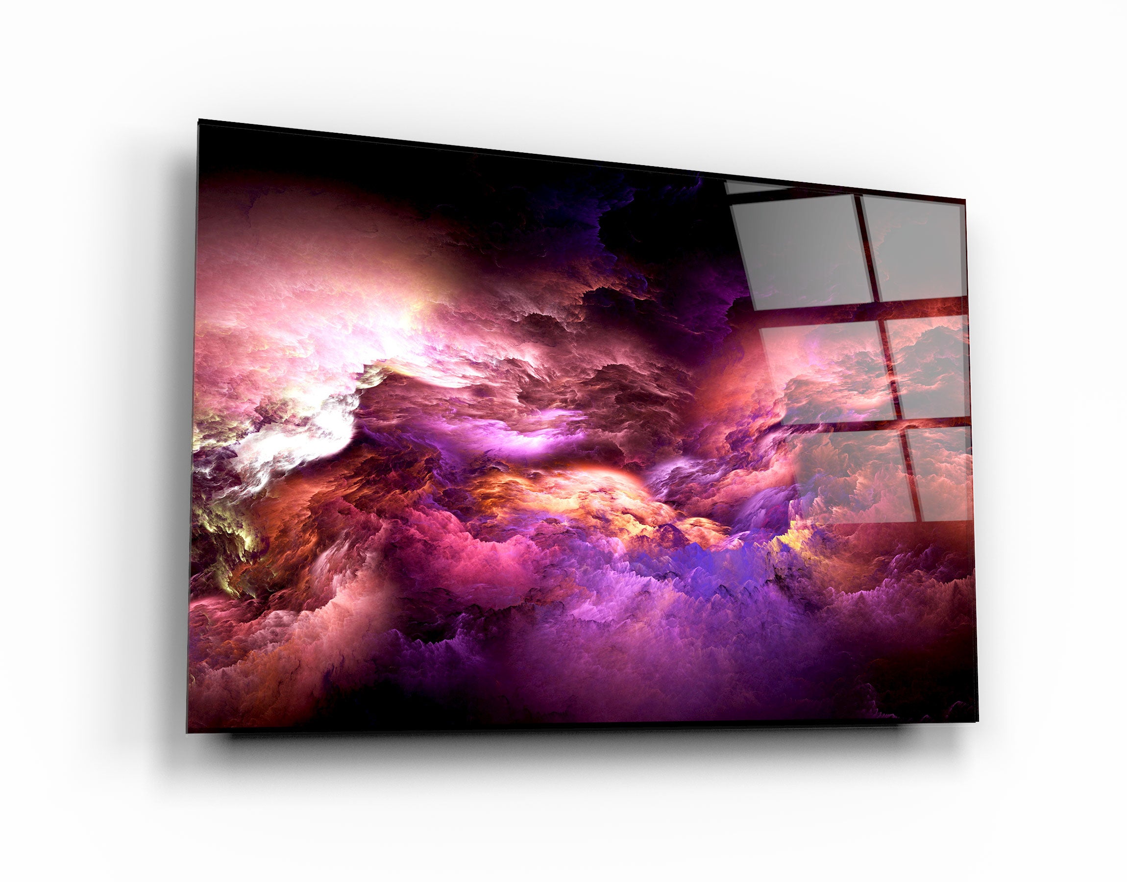 ・« Tons violets du ciel mystique »・ Décoration murale en verre