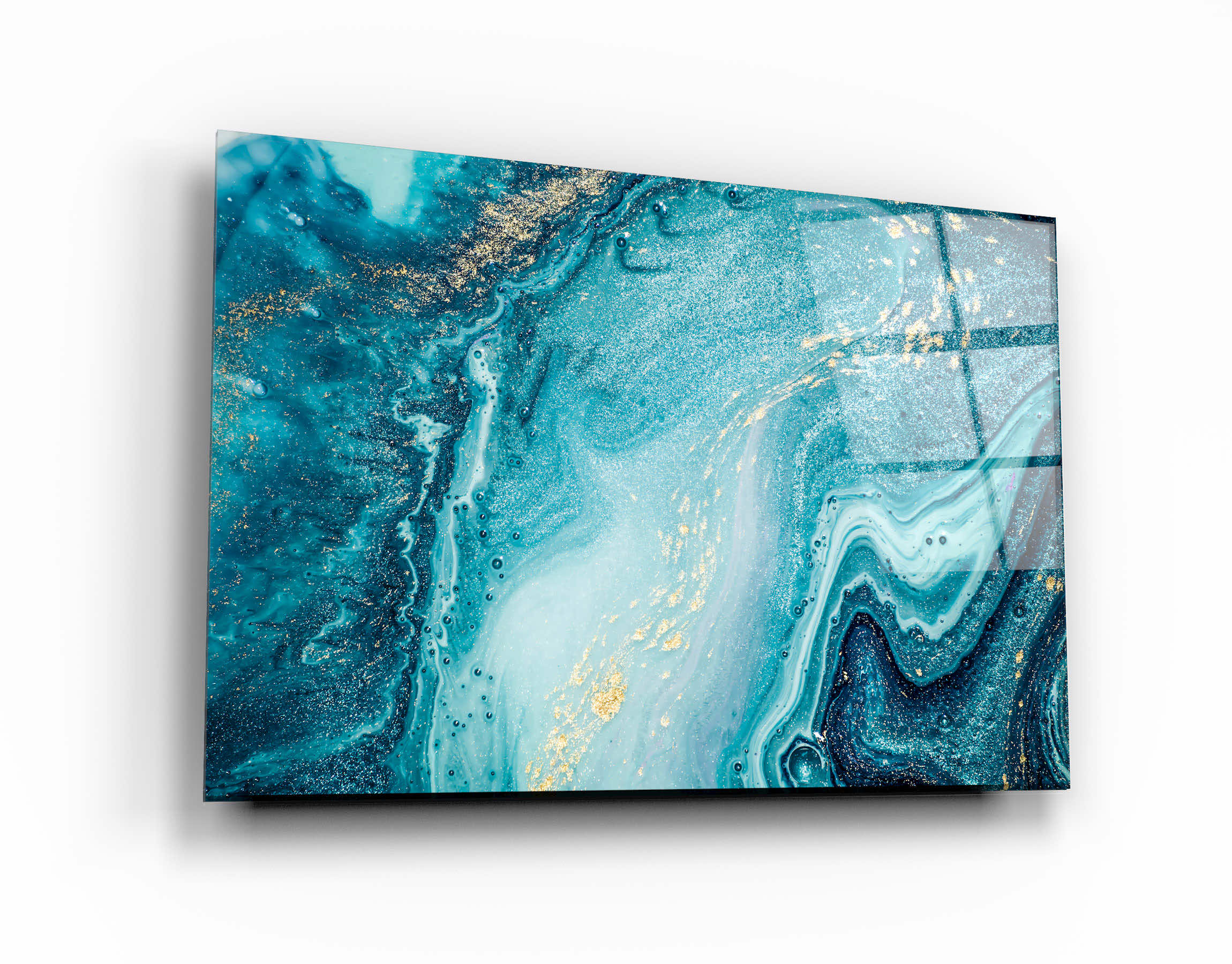 ・"Marble Collection H15 - Ocean"・Glass Wall Art