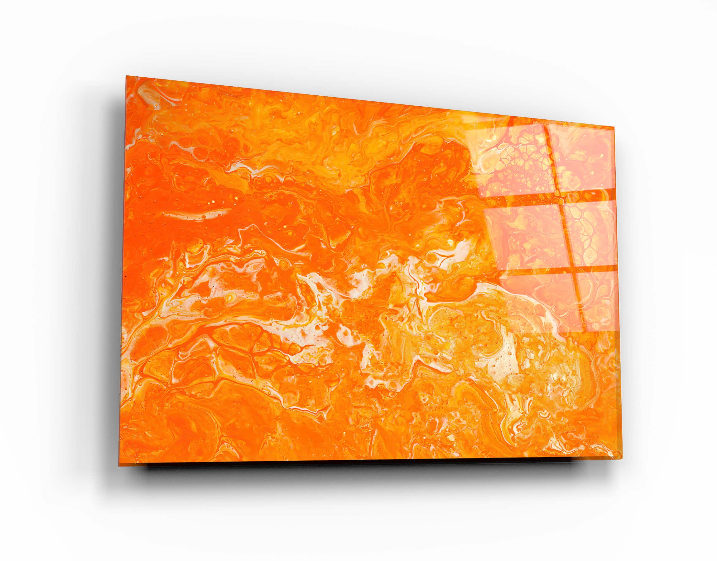 ・"Marble Collection H18 - Orange Juice"・Glass Wall Art