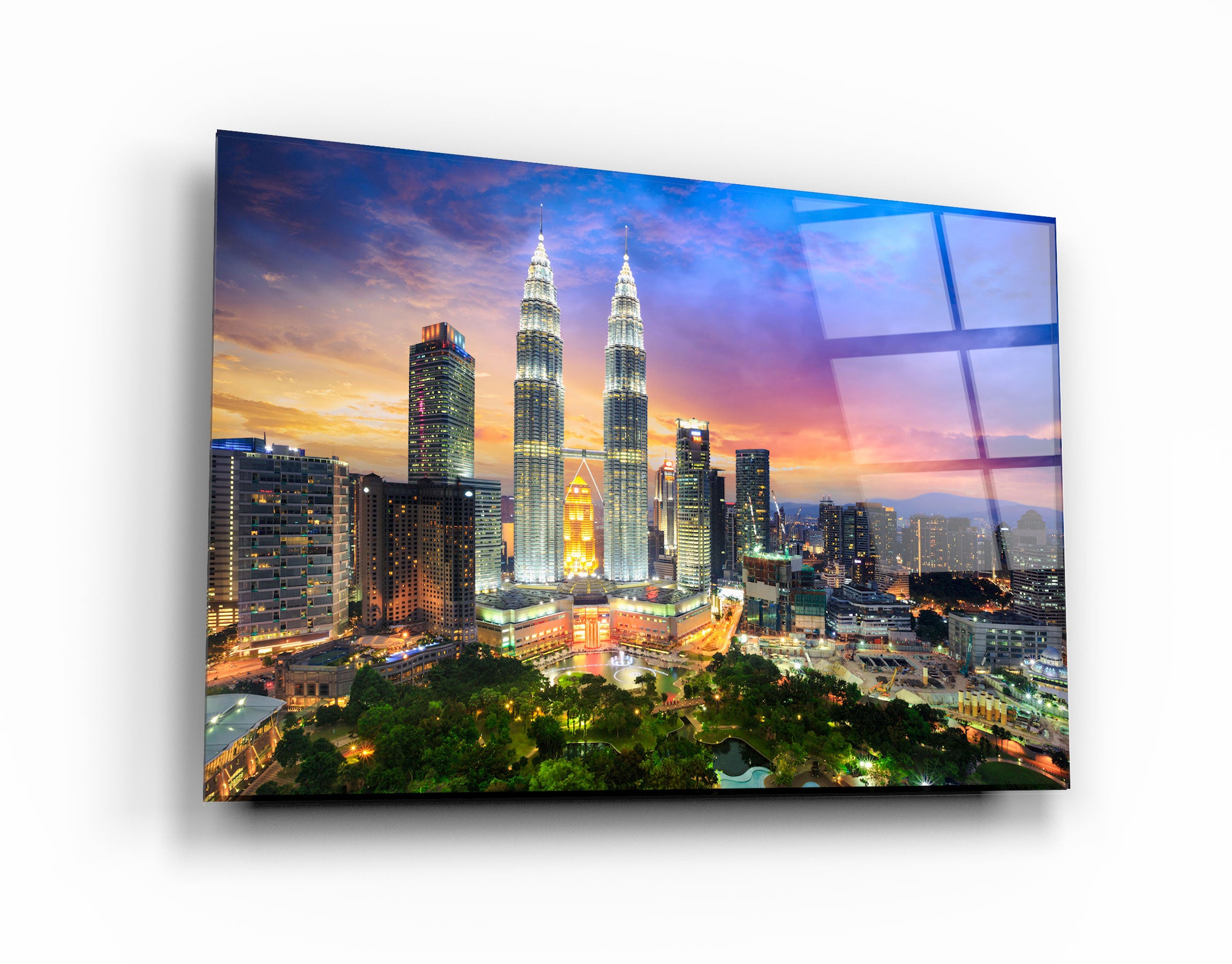 ・"Kuala Lumpur - Malaisie"・Art mural en verre